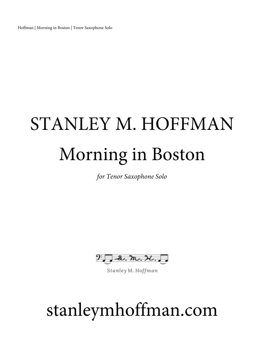 Morning in Boston Morning in Boston Tenor Saxophone scores gallery preview page 1