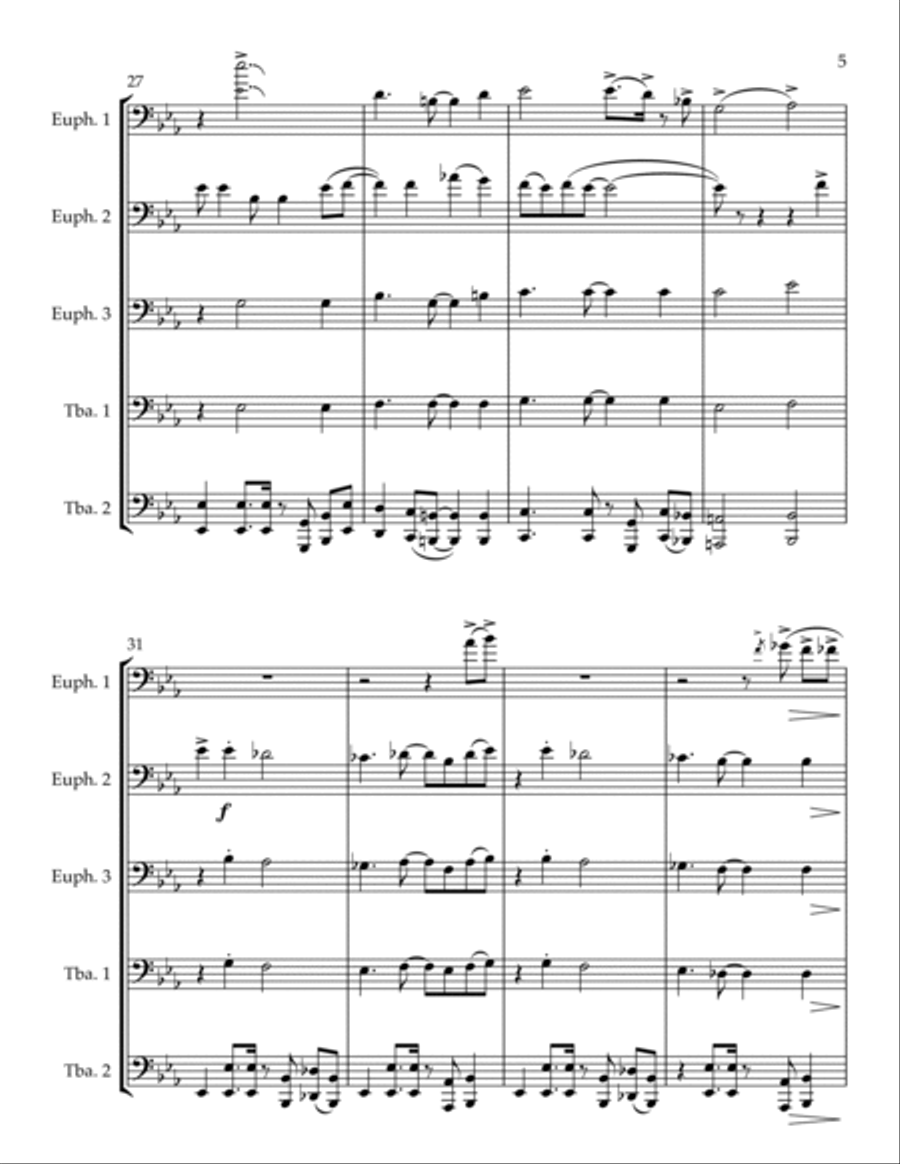 Wii Aa Brass Ensemble scores gallery preview page 5
