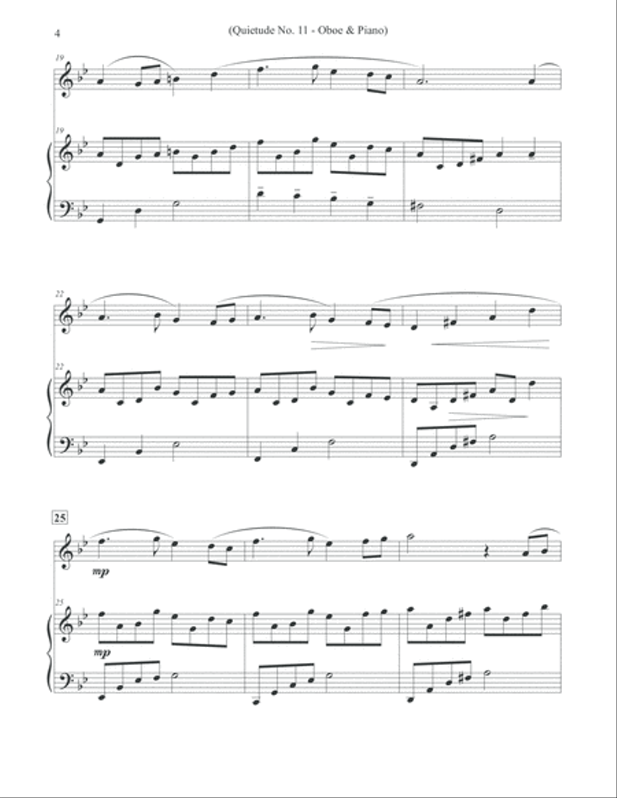Quietude No. 11 - Oboe & Piano Piano scores gallery preview page 4