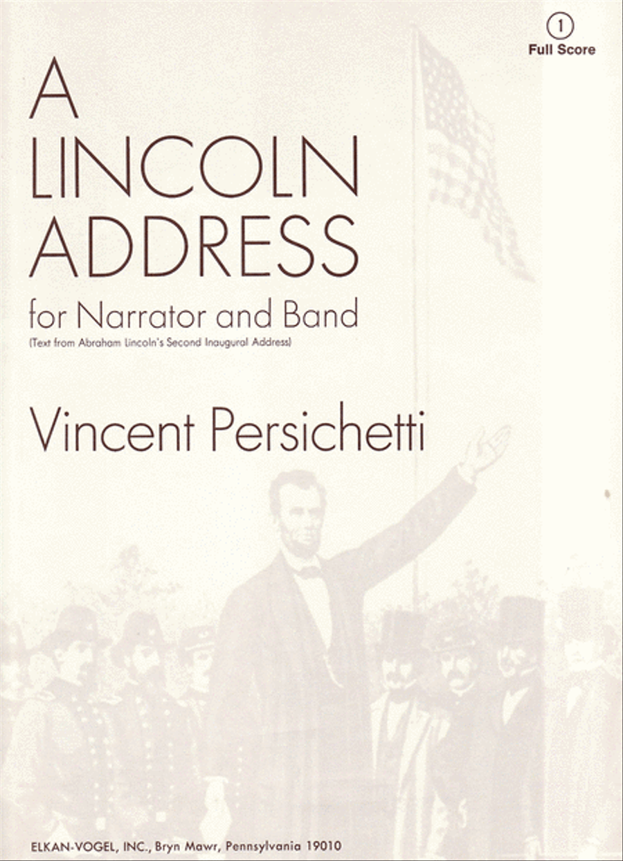 A Lincoln Address Concert Band scores gallery preview page 1