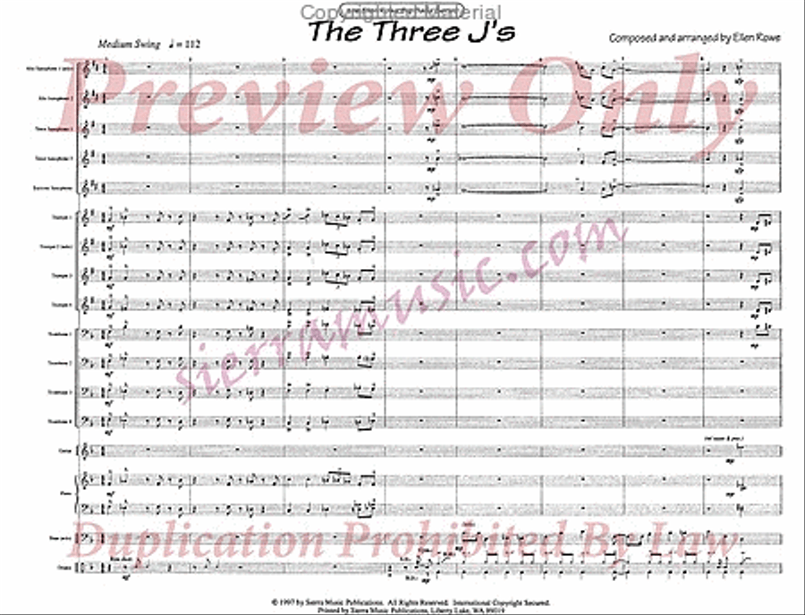 The Three J's Jazz Ensemble scores gallery preview page 2