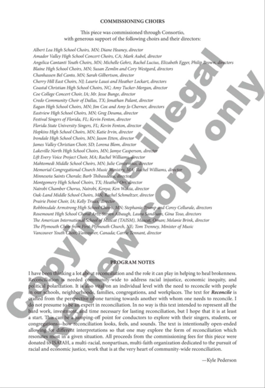 Reconcile Reconcile 3-Part scores gallery preview page 2