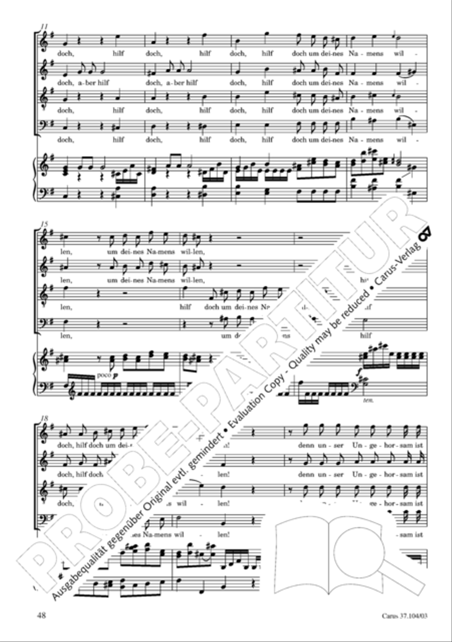 Ein Lammlein geht und tragt die Schuld 4-Part scores gallery preview page 49