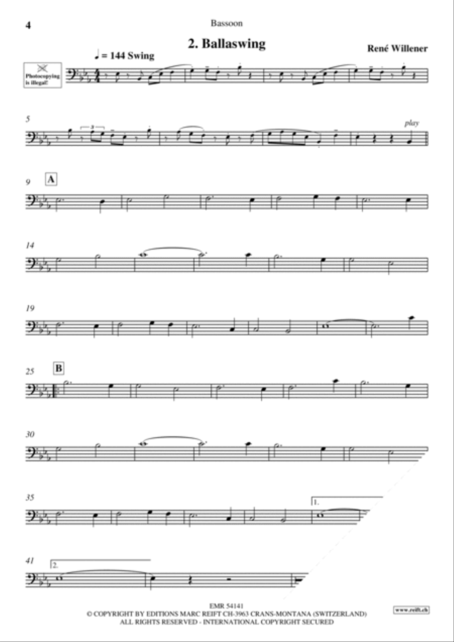 Auld Lang Syne Bassoon scores gallery preview page 4