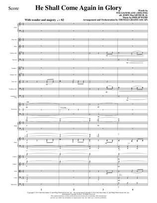 Book cover for He Shall Come Again in Glory (arr. Thomas Grassi) - Full Score