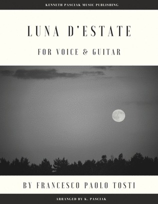 Book cover for Luna d'estate (for Voice and Guitar)