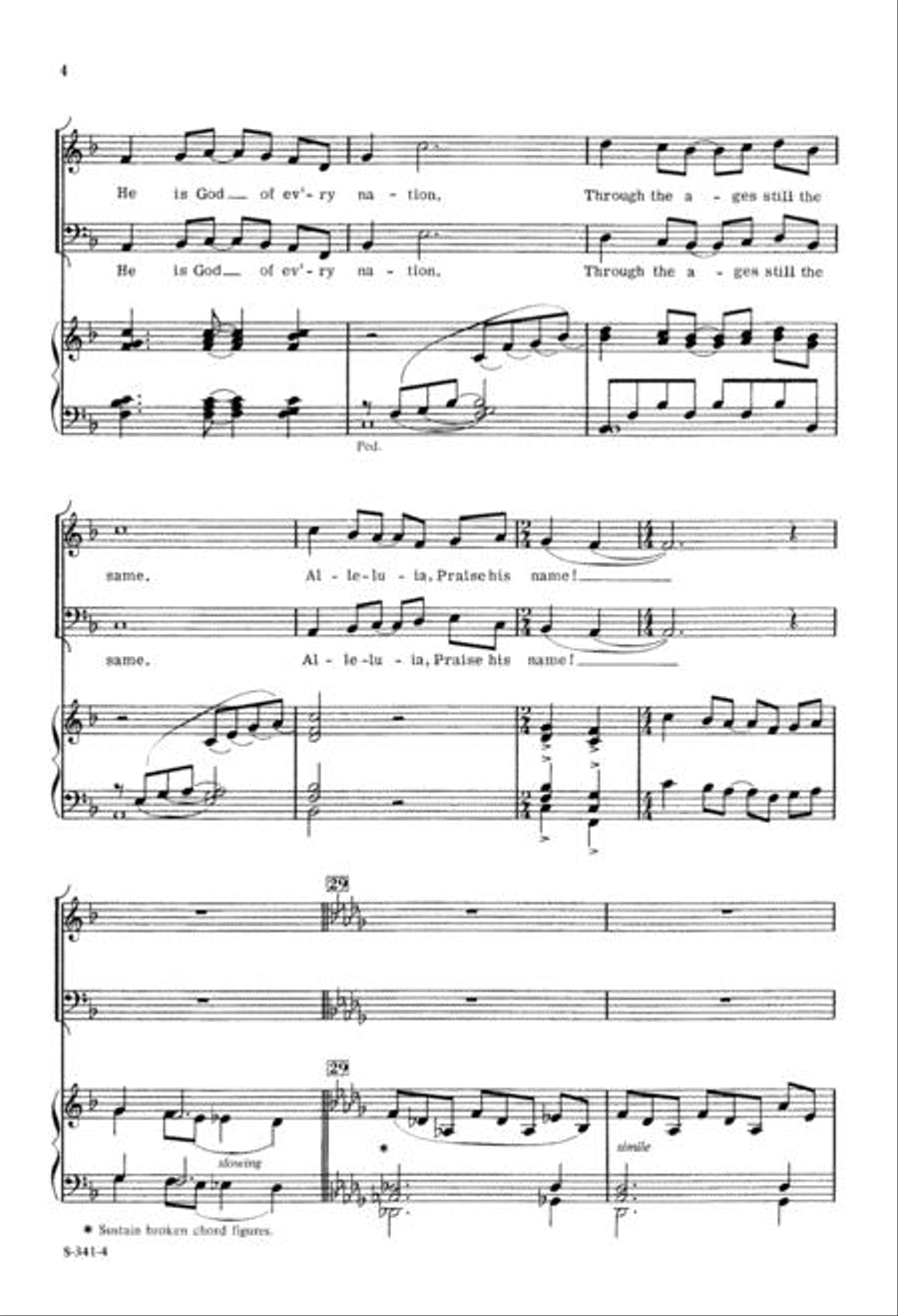 Praise Him, Alleluia 2-Part scores gallery preview page 4