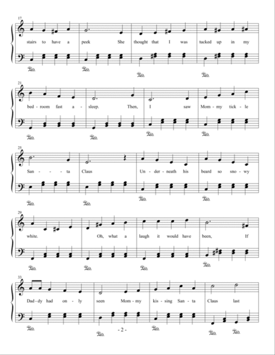 I Saw Mommy Kissing Santa Claus Voice scores gallery preview page 2