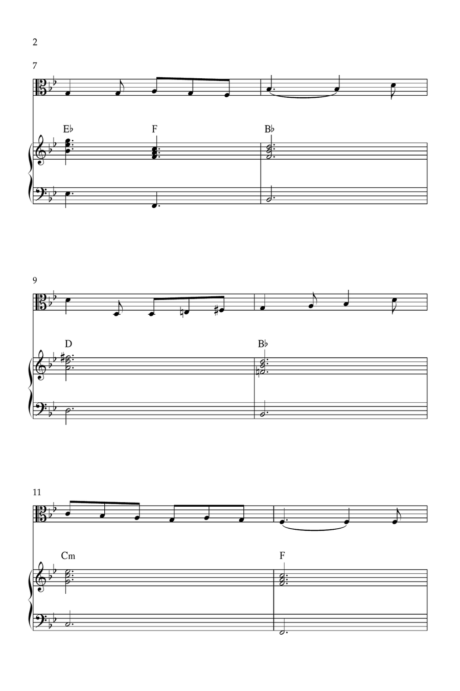 It Came Upon the Midnight Clear Viola scores gallery preview page 2