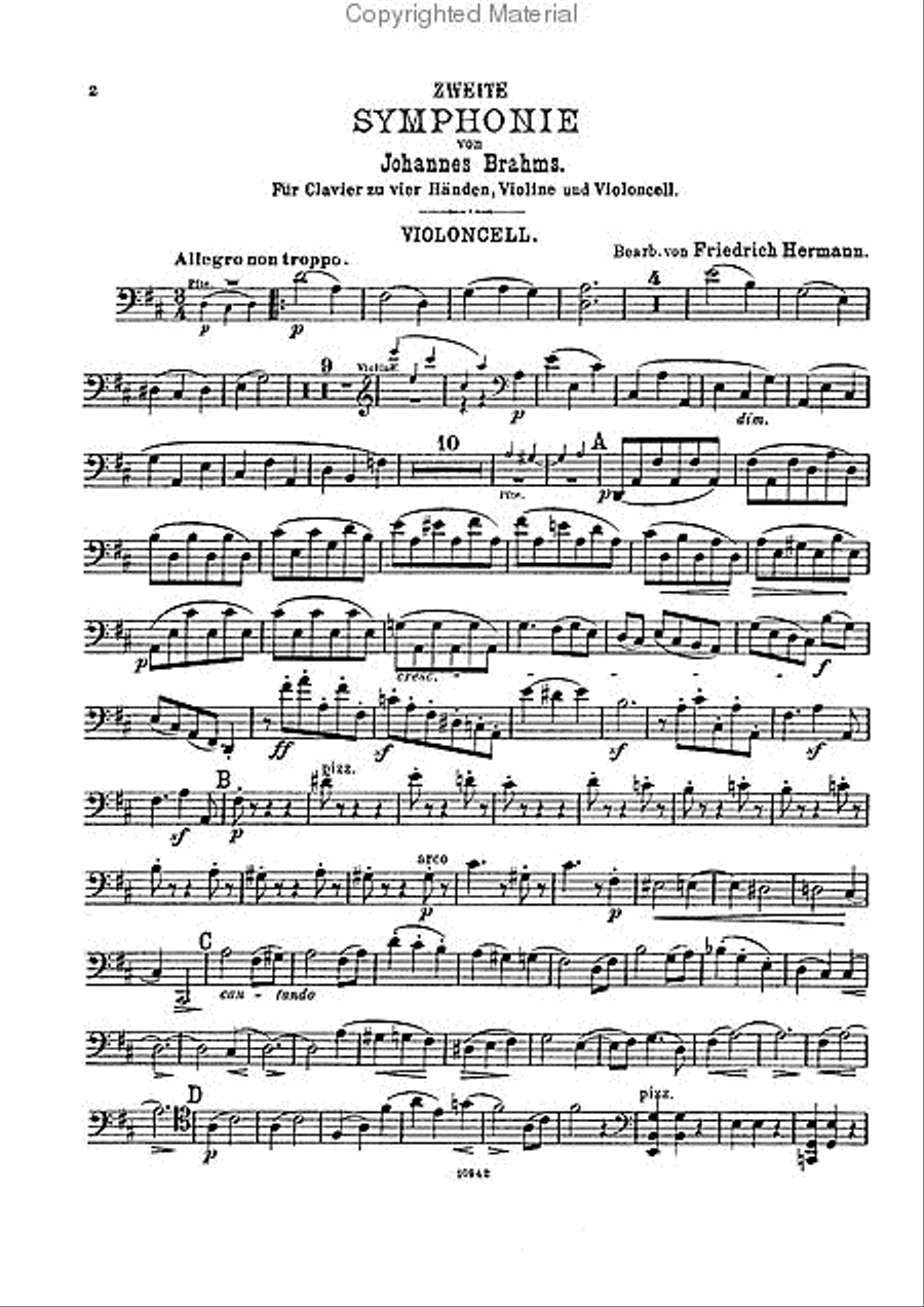 Symphony in D, Op. 73 Violin scores gallery preview page 5