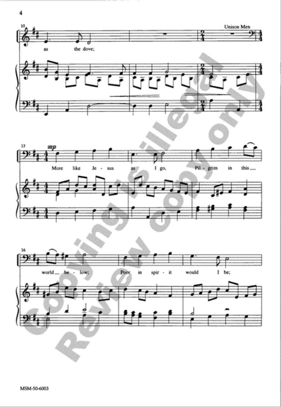 More Like Jesus 4-Part scores gallery preview page 3