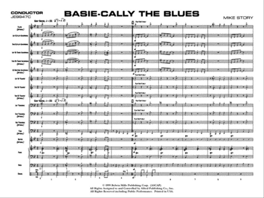 Basie-Cally the Blues: Score Jazz Ensemble scores gallery preview page 1