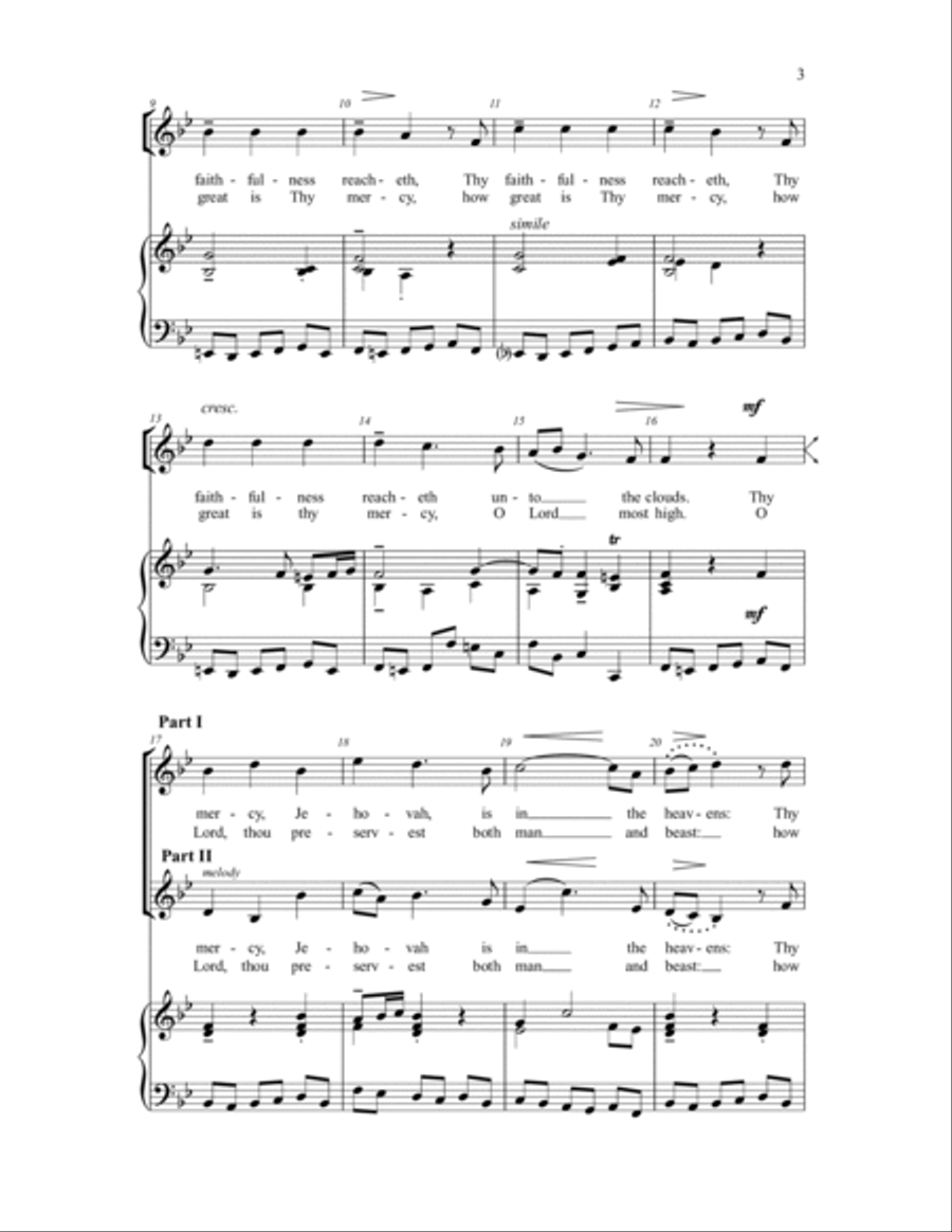 Thy Mercy, Jehovah 2-Part scores gallery preview page 2