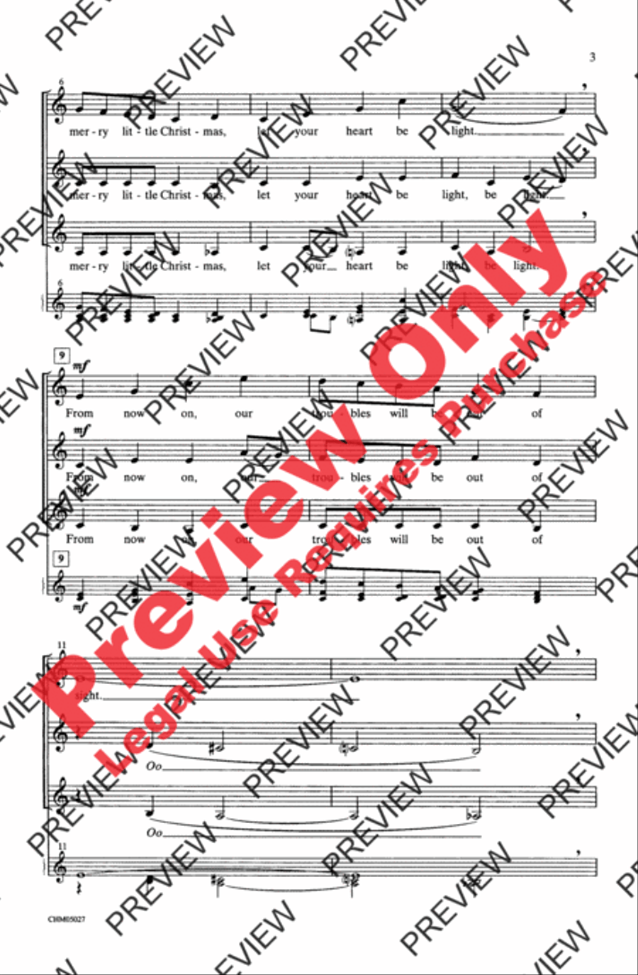 Have Yourself a Merry Little Christmas Women's Choir scores gallery preview page 3