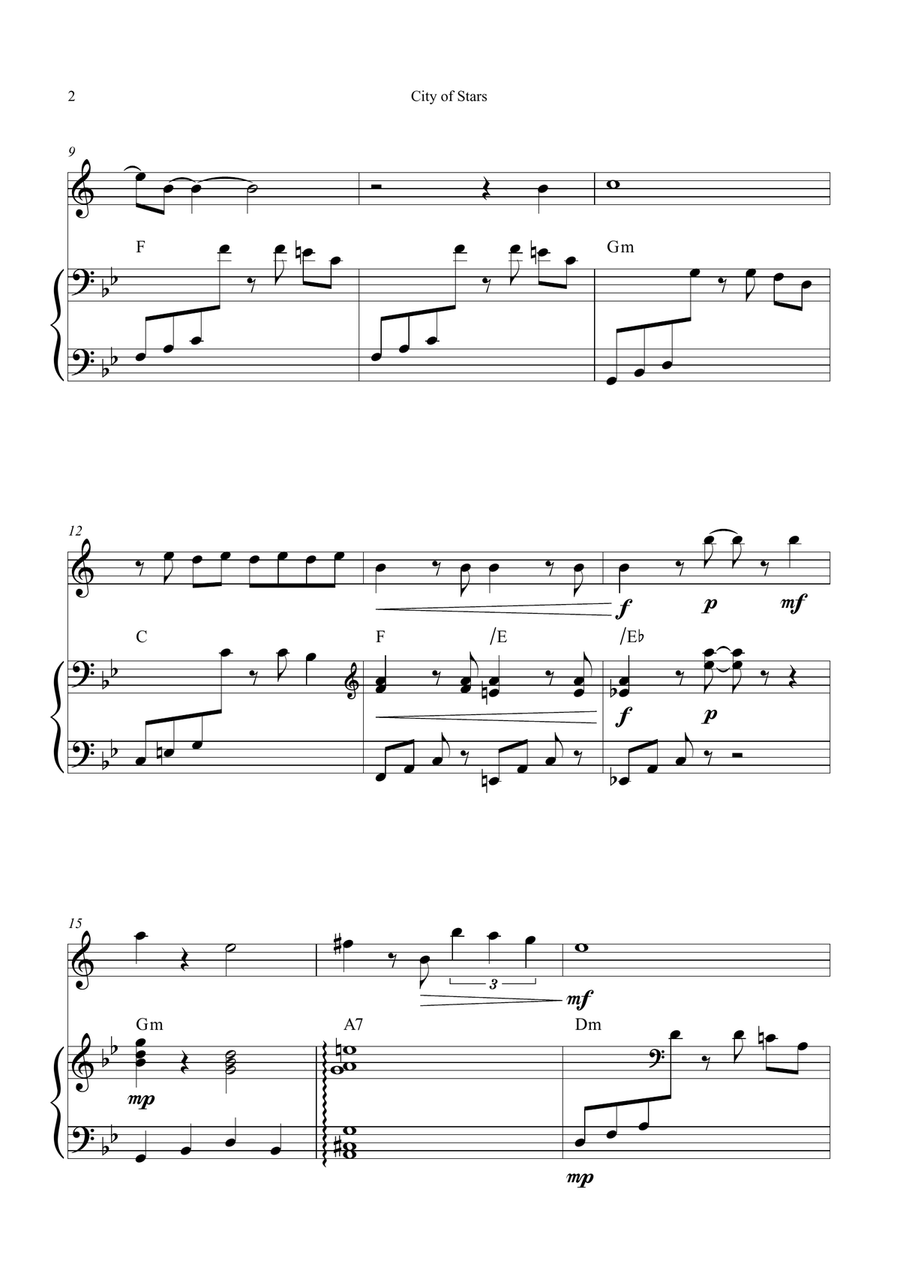 City Of Stars Chamber Music scores gallery preview page 2