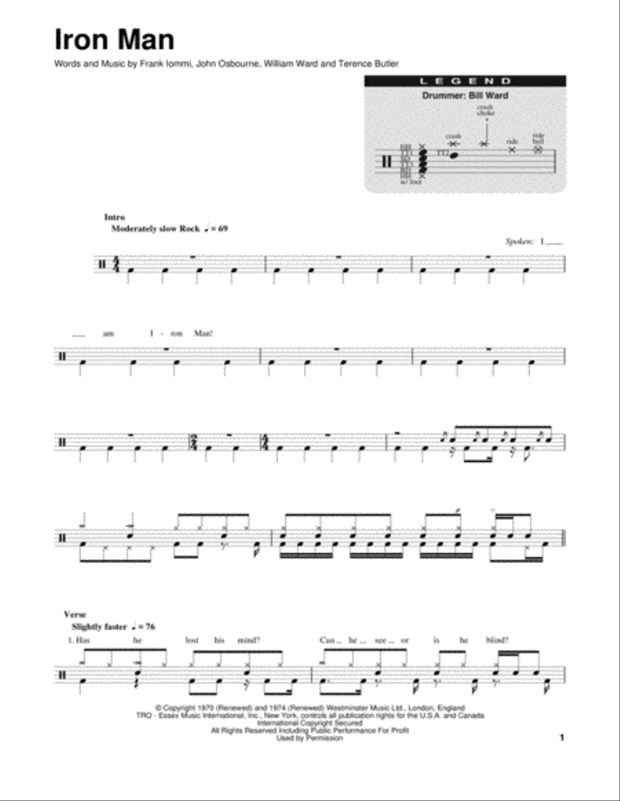 Iron Man Drum Set scores gallery preview page 1