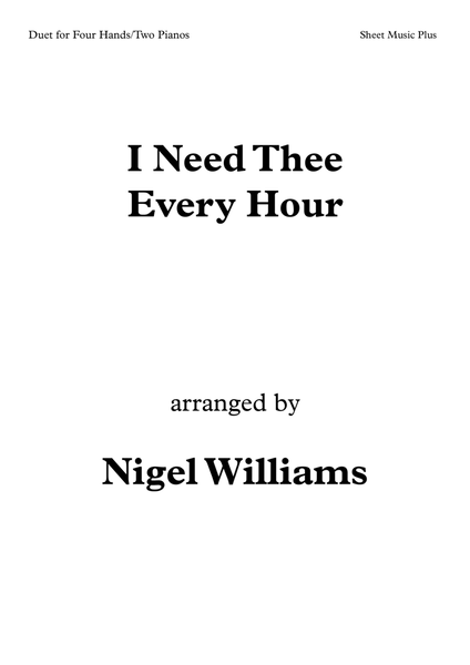 I Need Thee Every Hour, for Piano Duet image number null