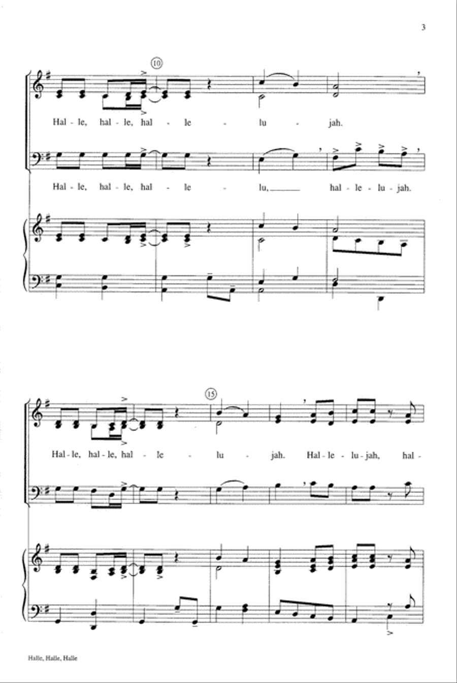 Halle, Halle, Halle Halle, Halle, Halle 4-Part scores gallery preview page 4