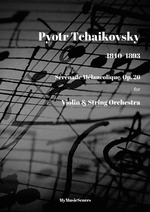 Book cover for Tchaikovsky Serenade Melancolique Violin and String Orchestra