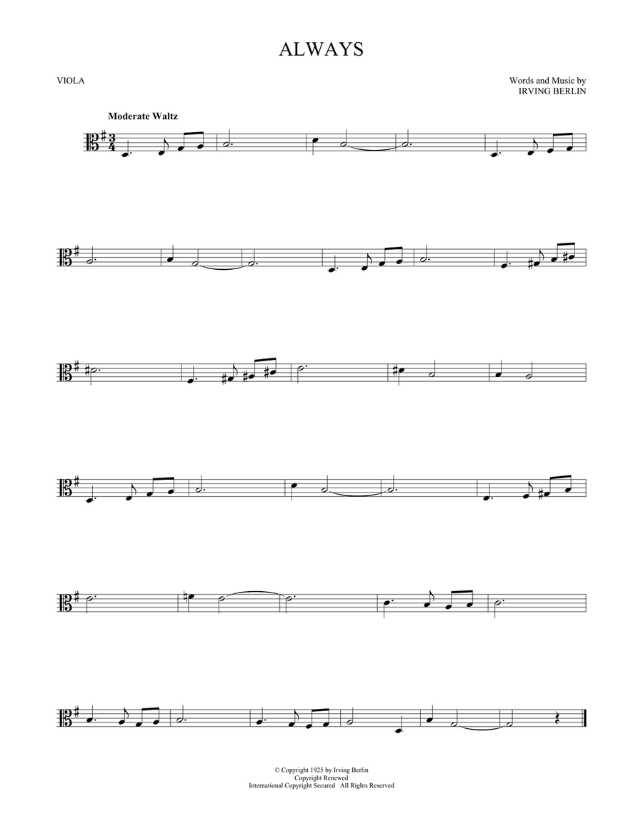 Always Viola Solo scores gallery preview page 1