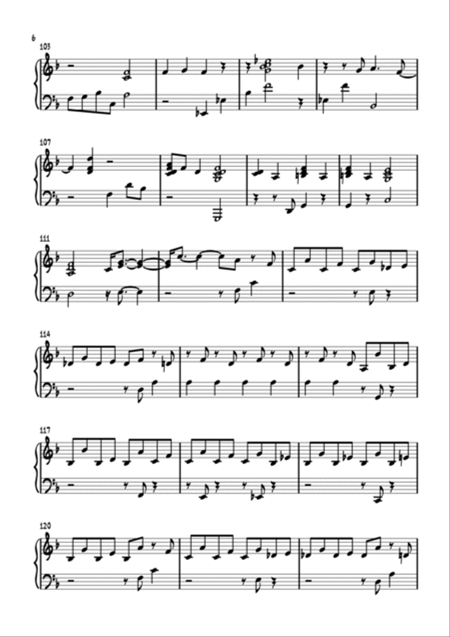 Butterfly Piano Solo scores gallery preview page 6