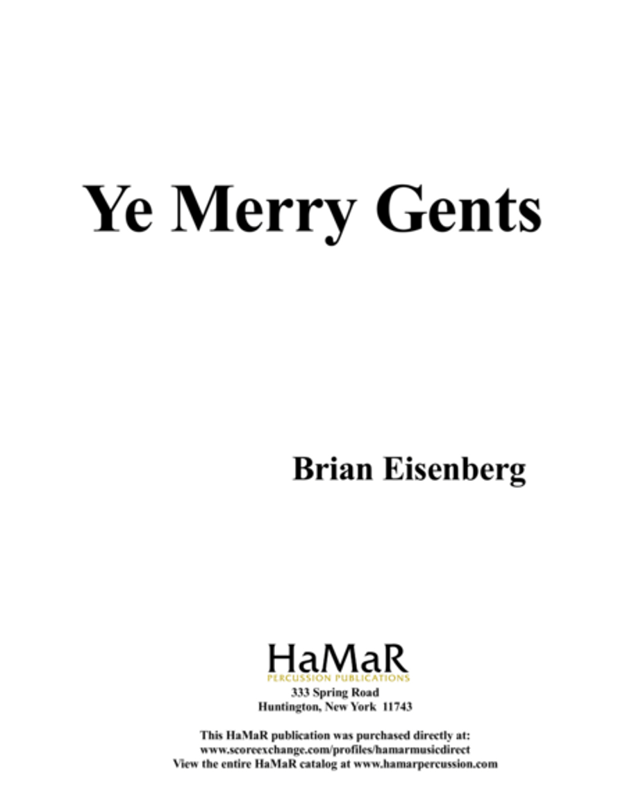 Ye Merry Gents Piano scores gallery preview page 1
