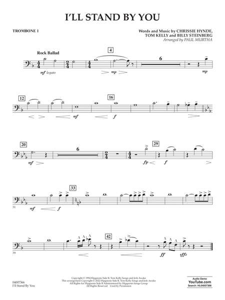 I'll Stand By You (arr. Paul Murtha) - Trombone 1