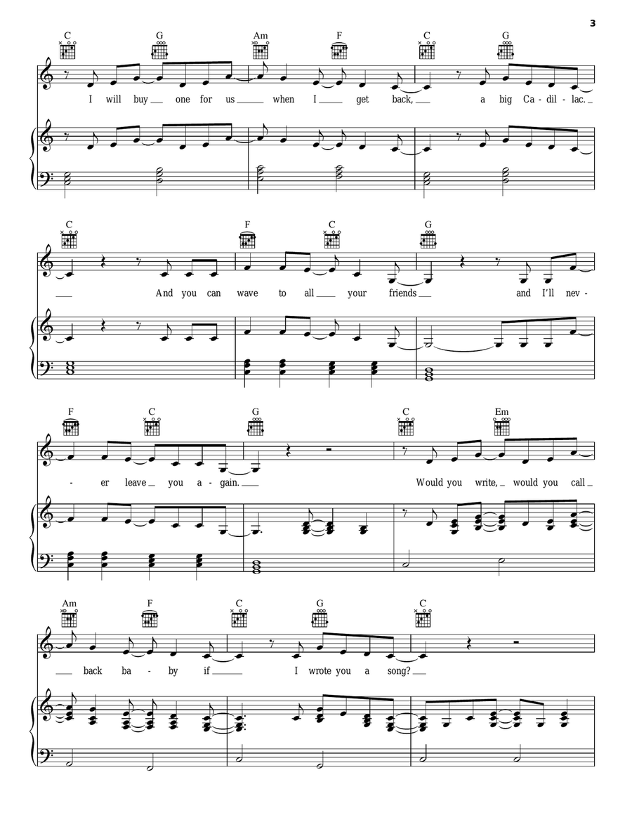 Flapper Girl Piano, Vocal, Guitar scores gallery preview page 3