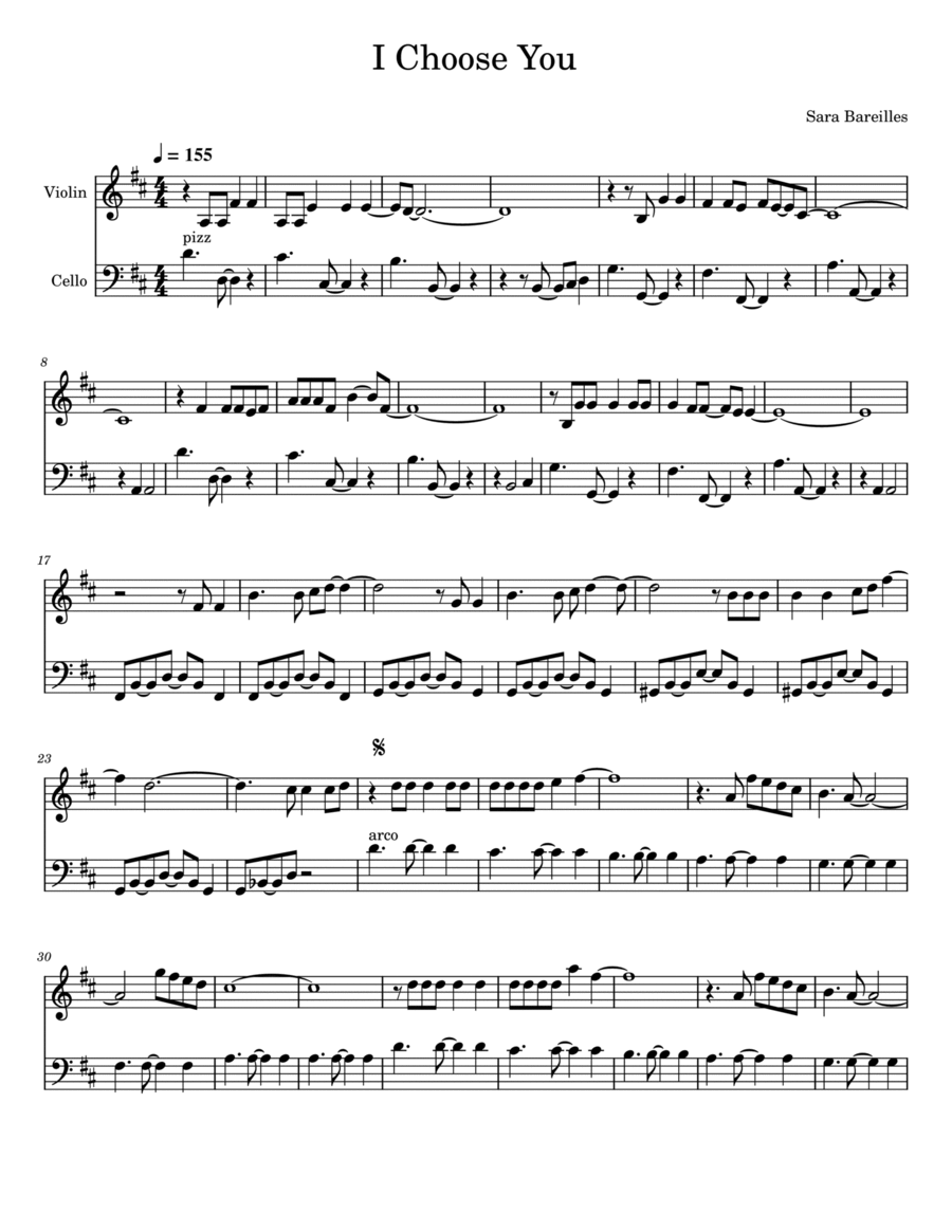 I Choose You I Choose You String Duet scores gallery preview page 1