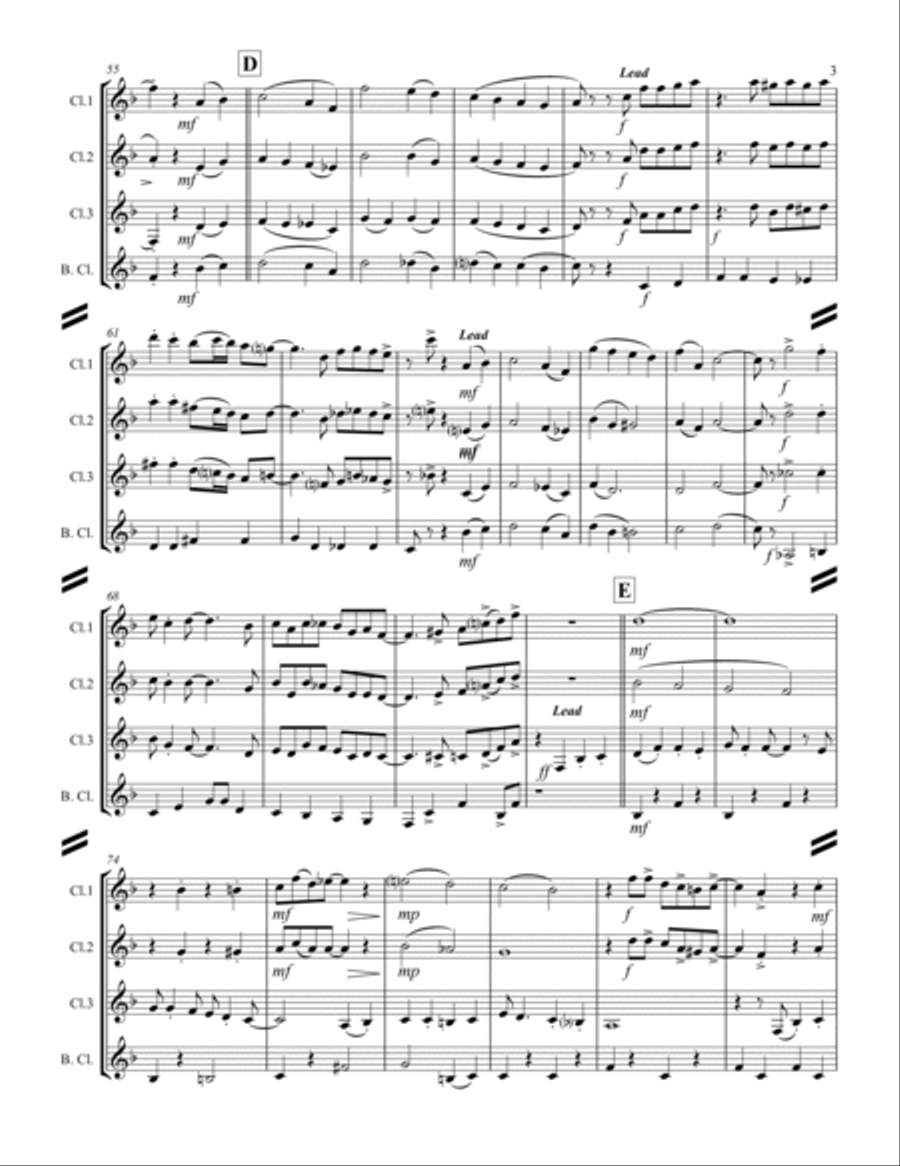 (There's No Place Like) Home For The Holidays Woodwind Ensemble scores gallery preview page 4