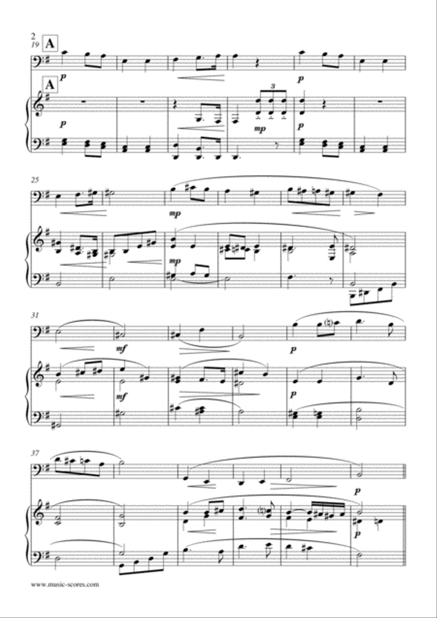 Wedding March from Lohengrin - Cello and Piano (Lower) Piano Accompaniment scores gallery preview page 2