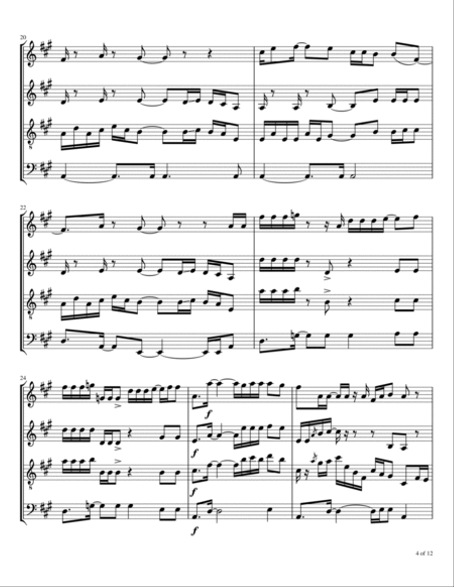 So High (rock Me Baby And Roll Me Away) Woodwind Quartet scores gallery preview page 5