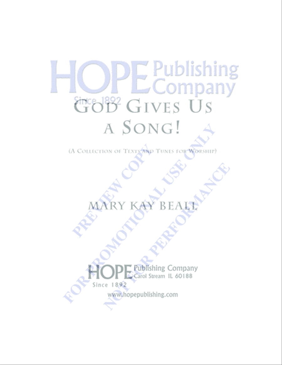 God Gives Us a Song!-MKB