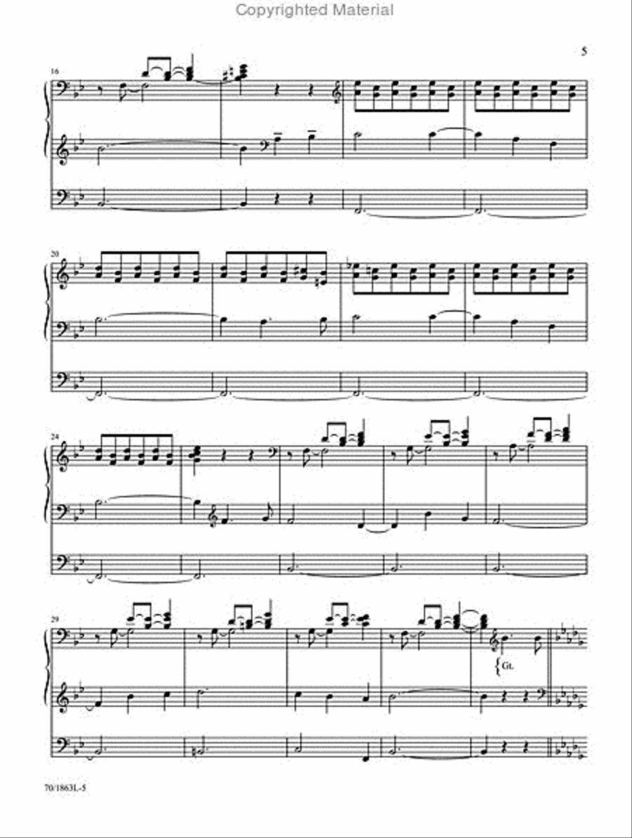 High and Lifted Up Organ Solo scores gallery preview page 3