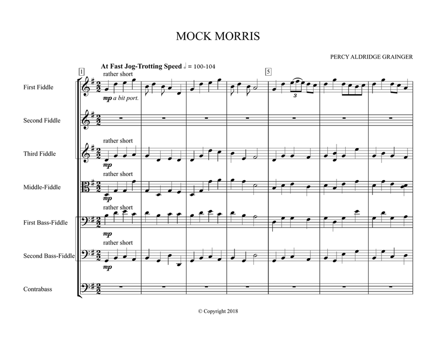 Mock Morris Mock Morris String Orchestra scores gallery preview page 1