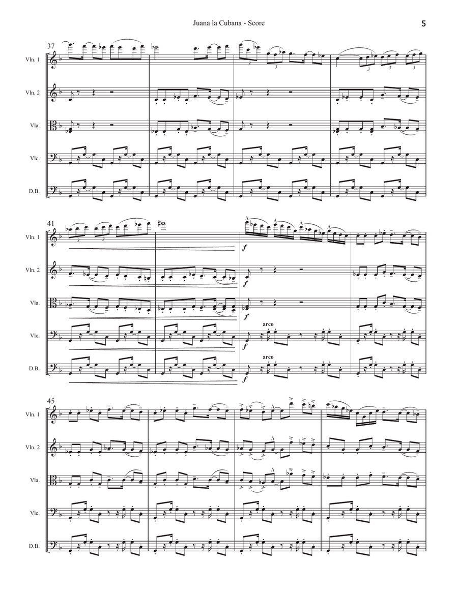 Juana La Cubana String Orchestra scores gallery preview page 5