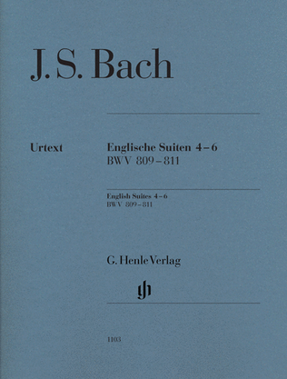 Book cover for English Suites 4-6 BWV 809-811
