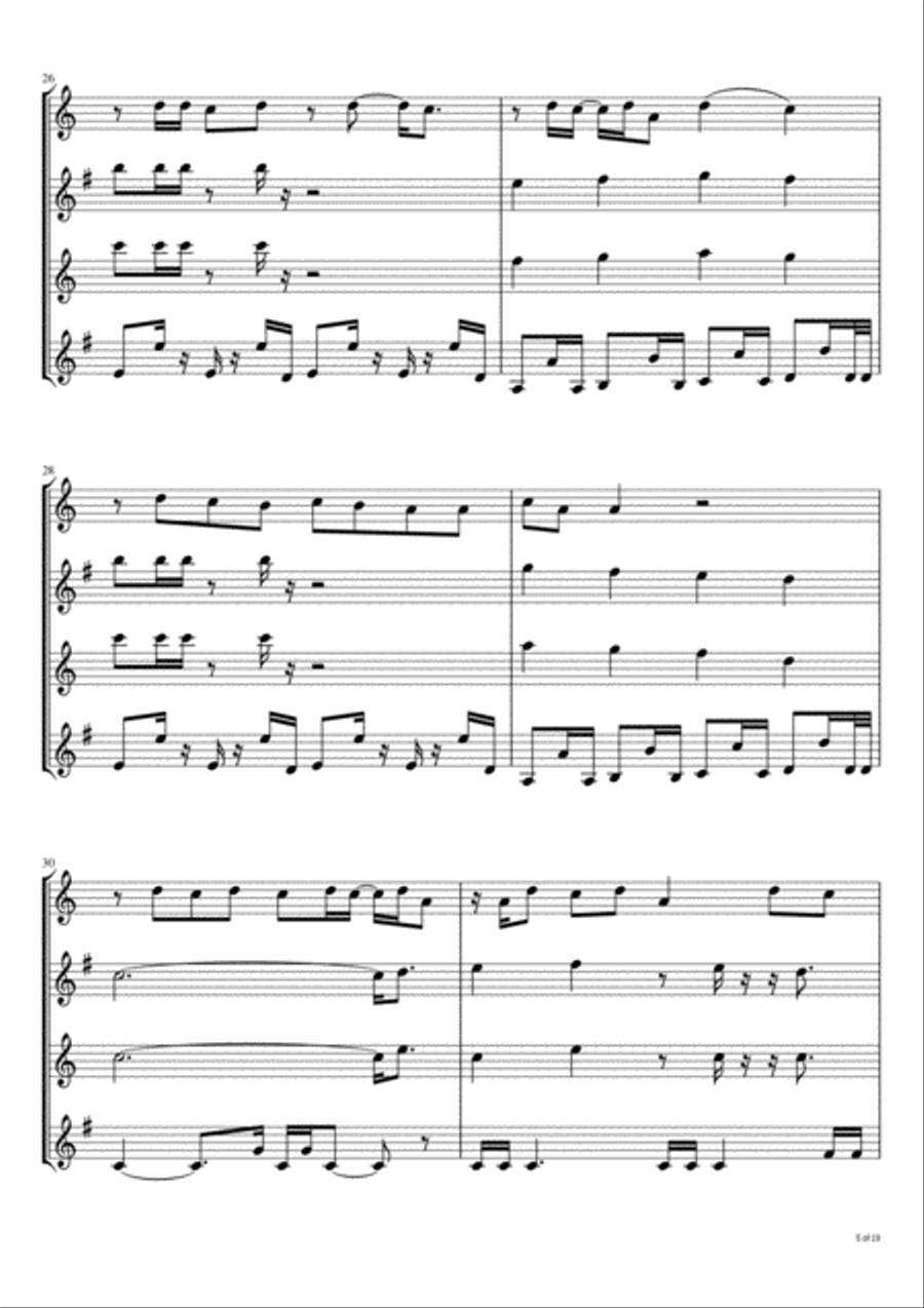 Strawberry Letter 23 Woodwind Quartet scores gallery preview page 6