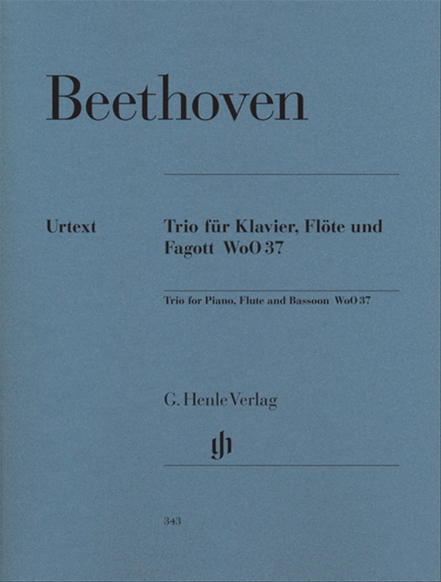 Ludwig van Beethoven: Flute trio for Piano, Flute and Bassoon G major WoO 37