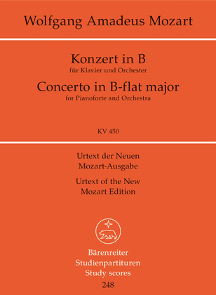 Book cover for Piano Concerto B flat major, KV 450