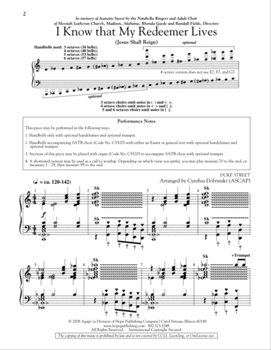 I Know that My Redeemer Lives 5-Octaves scores gallery preview page 2