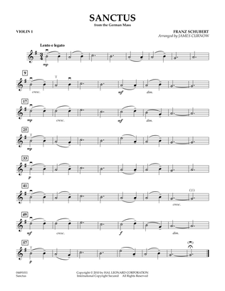 Sanctus (from German Mass) - Violin 1