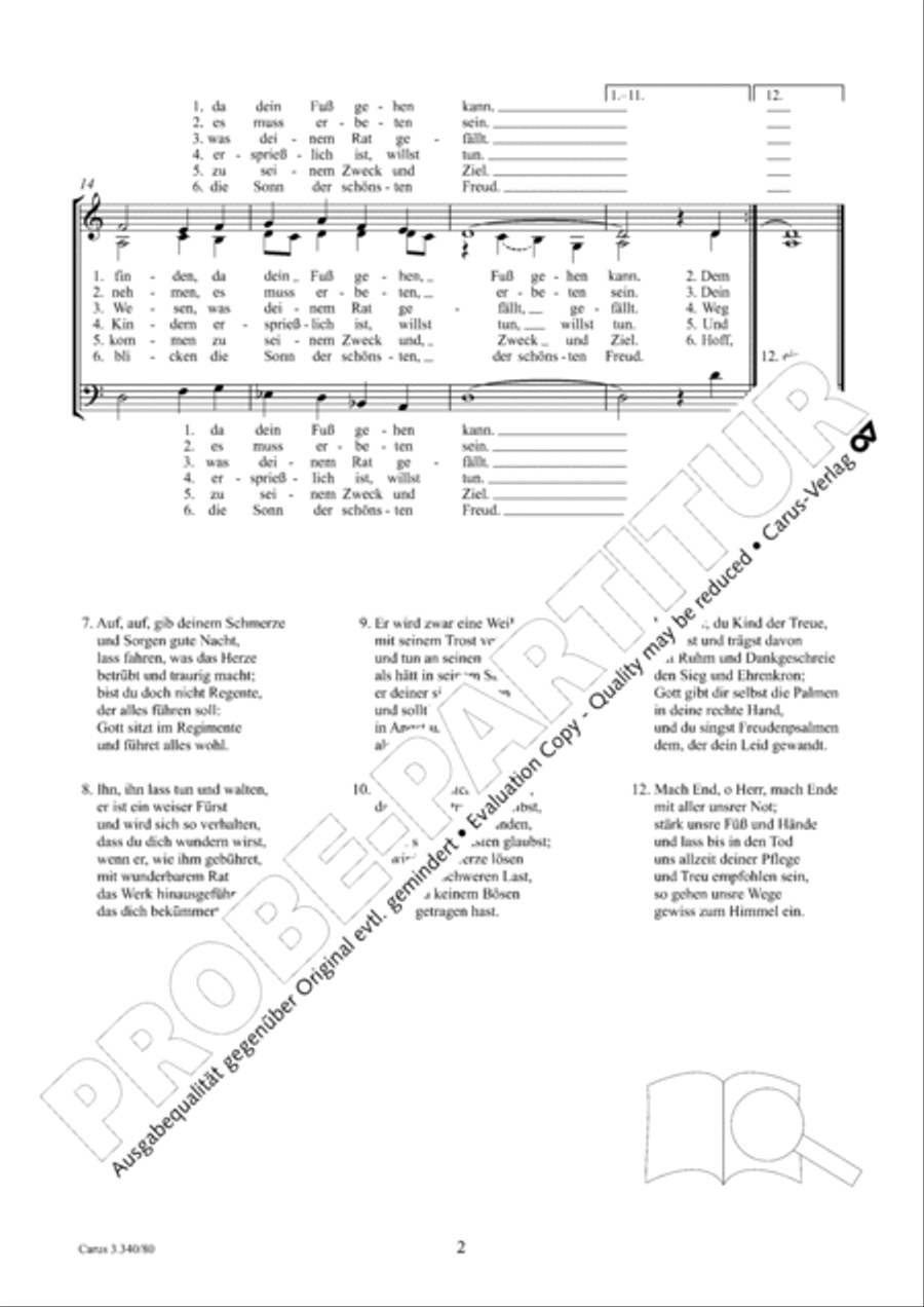Commit thou all that grieves thee (Befiehl du deine Wege) 3-Part scores gallery preview page 3