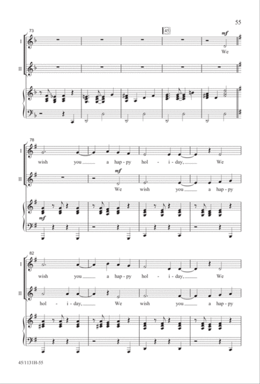 Singable Solutions for Winter Holidays 2-Part scores gallery preview page 55