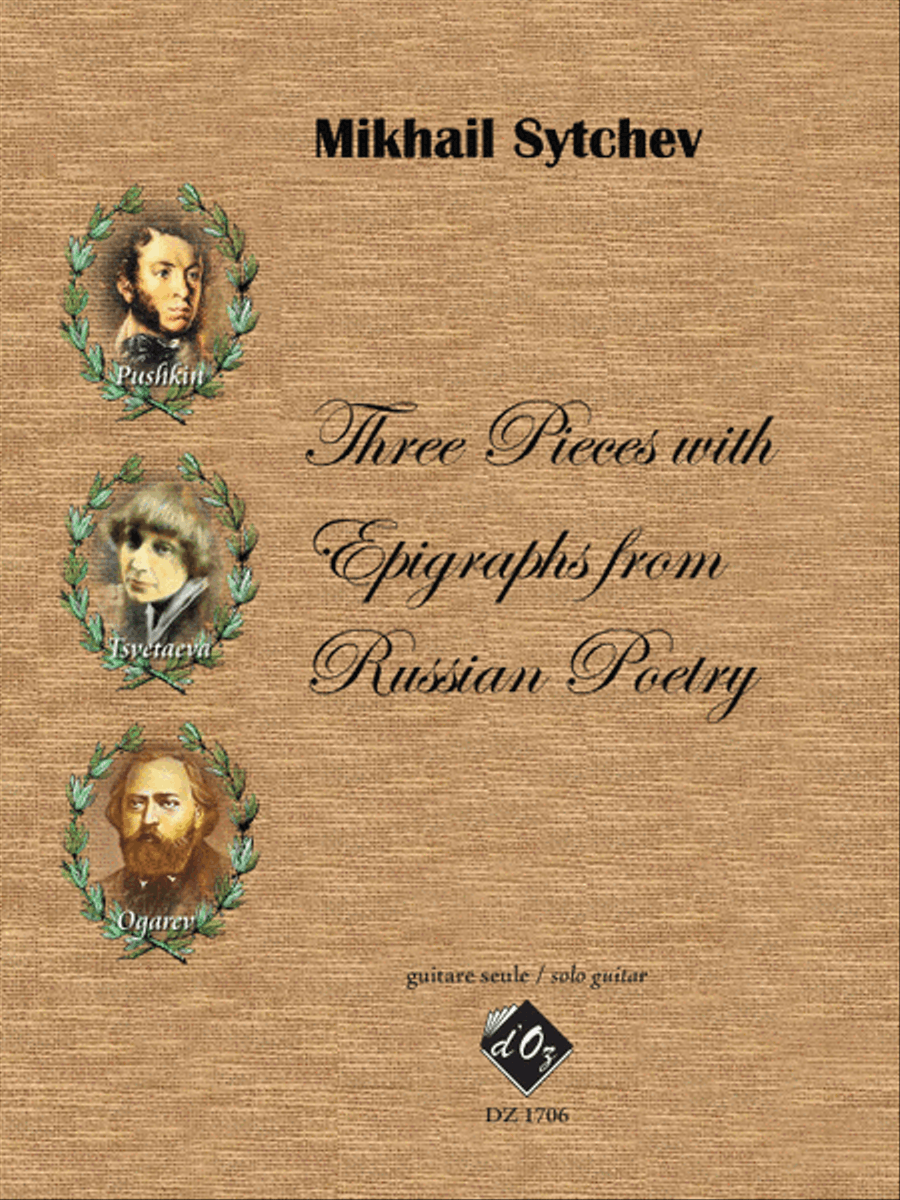 Three Pieces with Epigraphs from Russian Poetry Classical Guitar scores gallery preview page 1