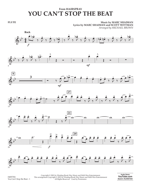 You Can't Stop the Beat (from Hairspray) (arr. Michael Brown) - Flute