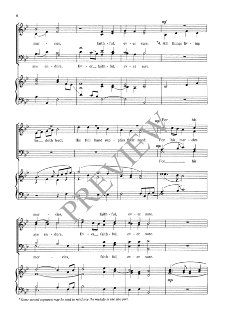 Let Us with a Gladsome Mind 4-Part scores gallery preview page 7