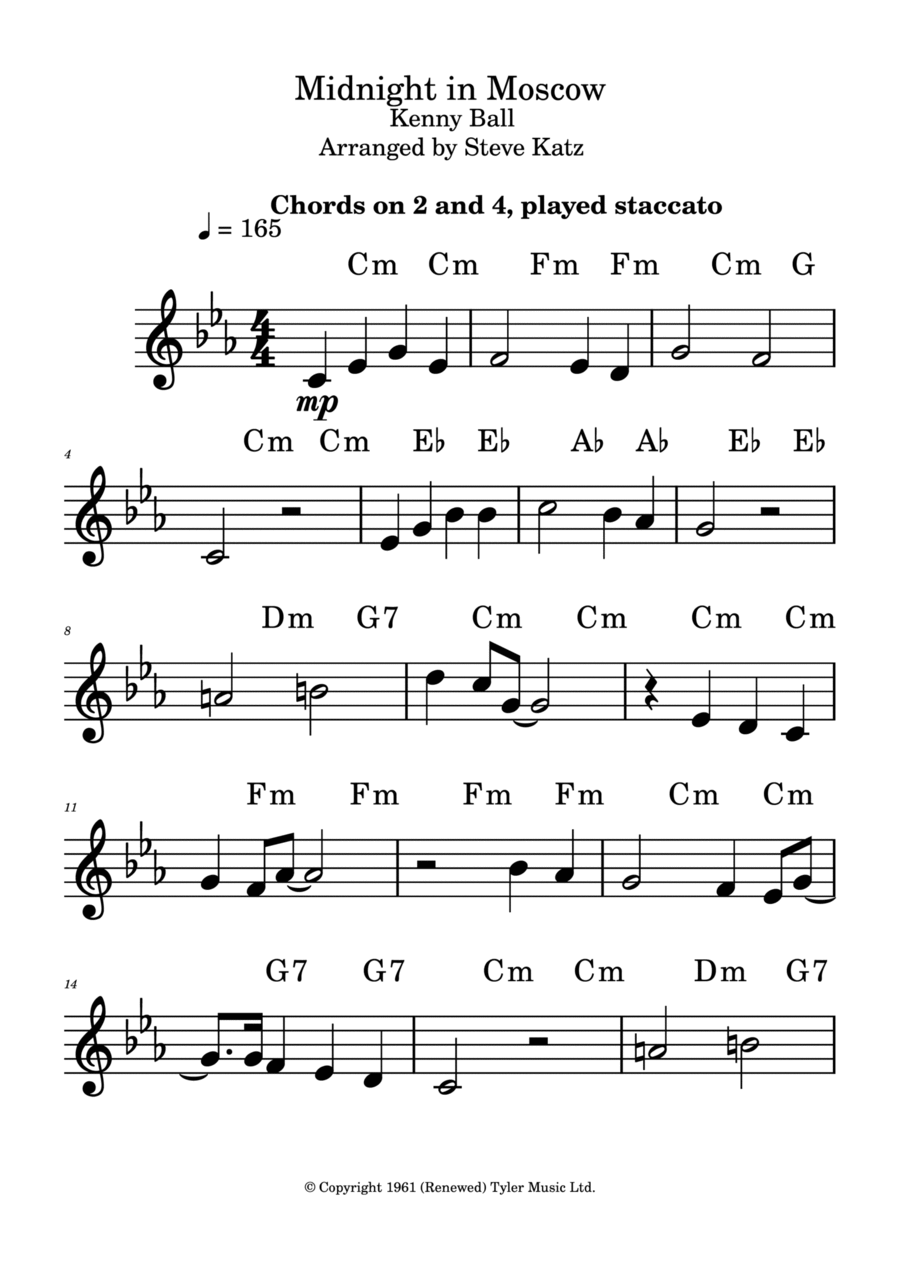 Midnight In Moscow Midnight In Moscow Piano scores gallery preview page 1