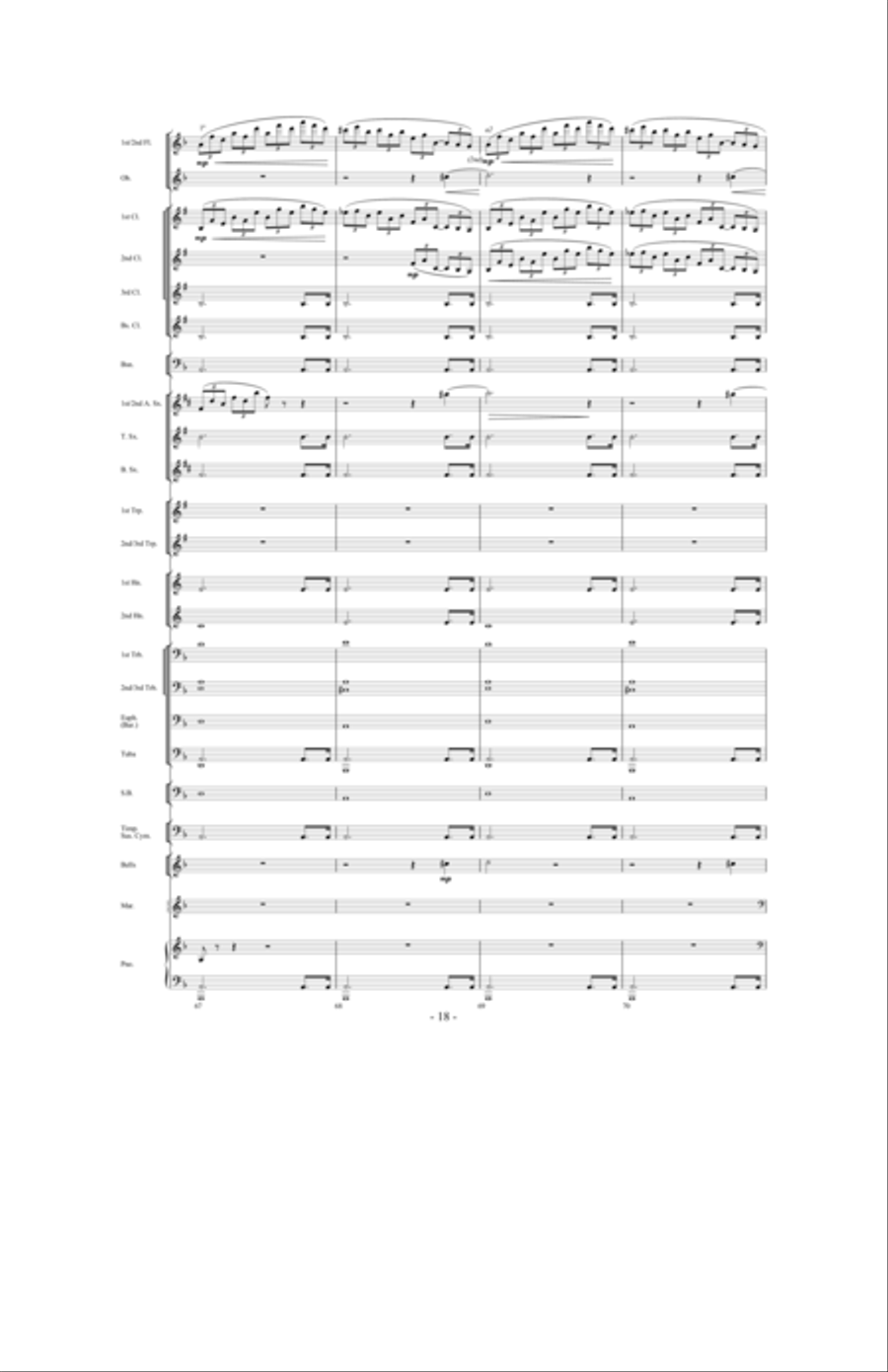 Moonlight Sonata Concert Band scores gallery preview page 17