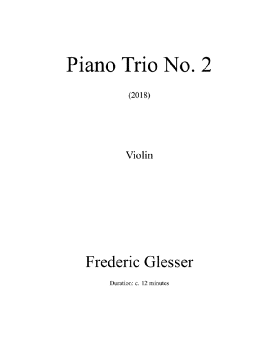 Piano Trio No. 2 Piano Trio No. 2 Piano Trio scores gallery preview page 1